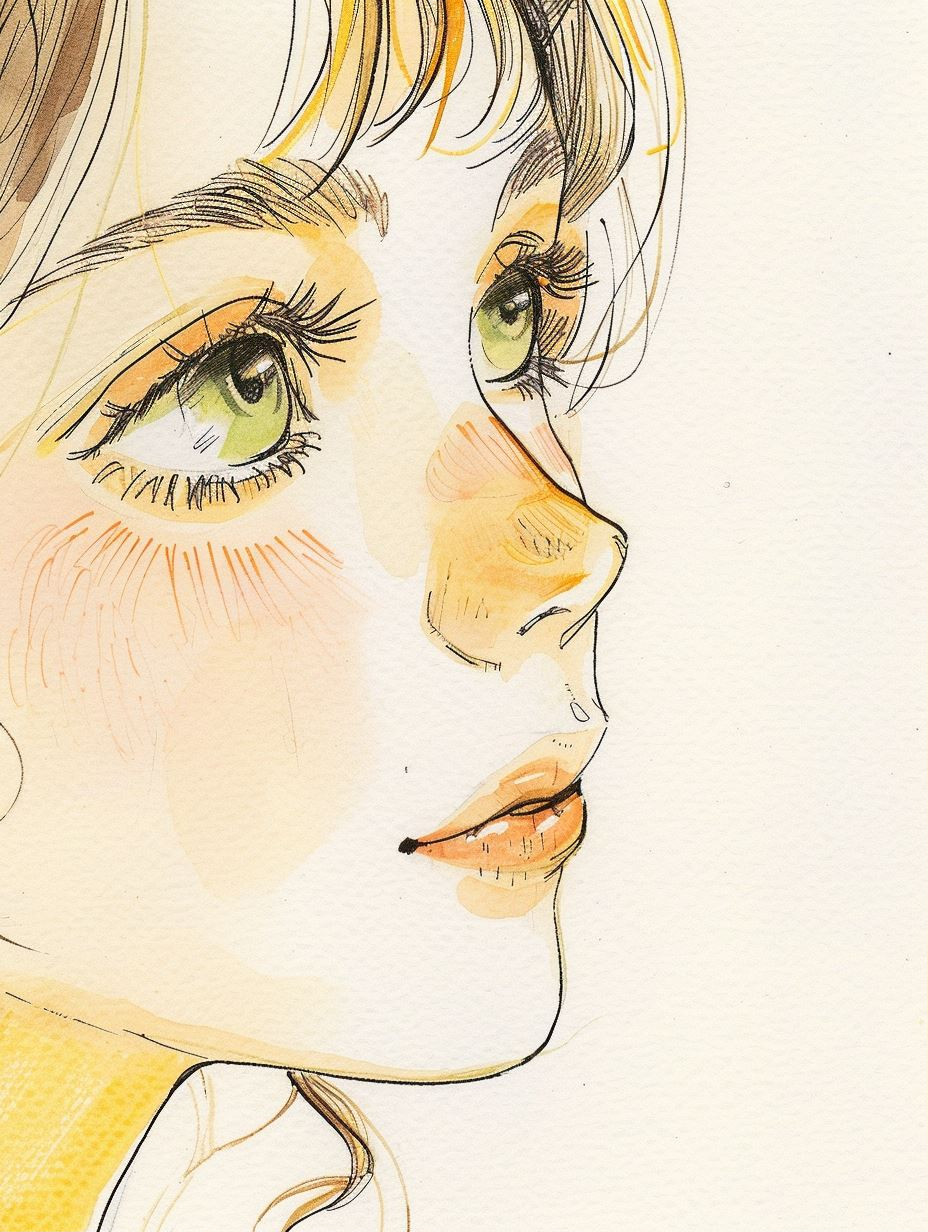 Ethereal Watercolor Portrait Sketches - Image 1