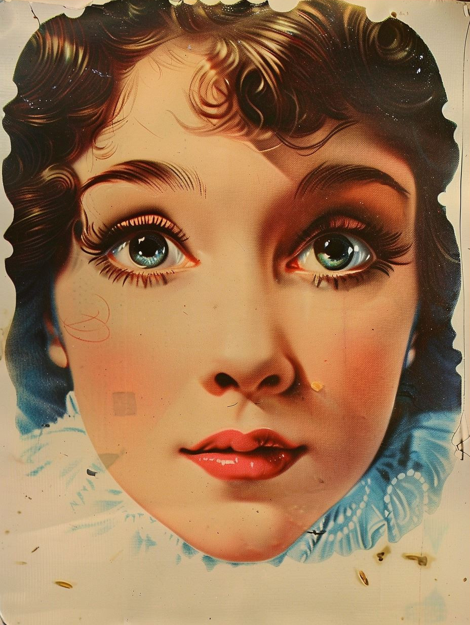 Vintage Porcelain Doll Portrait - Image 3