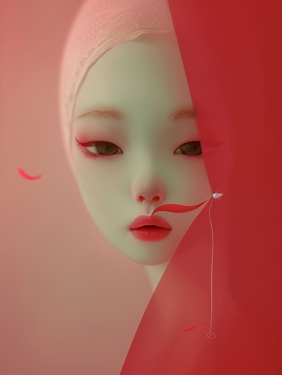 Ethereal Porcelain Dream Portrait - Image 4