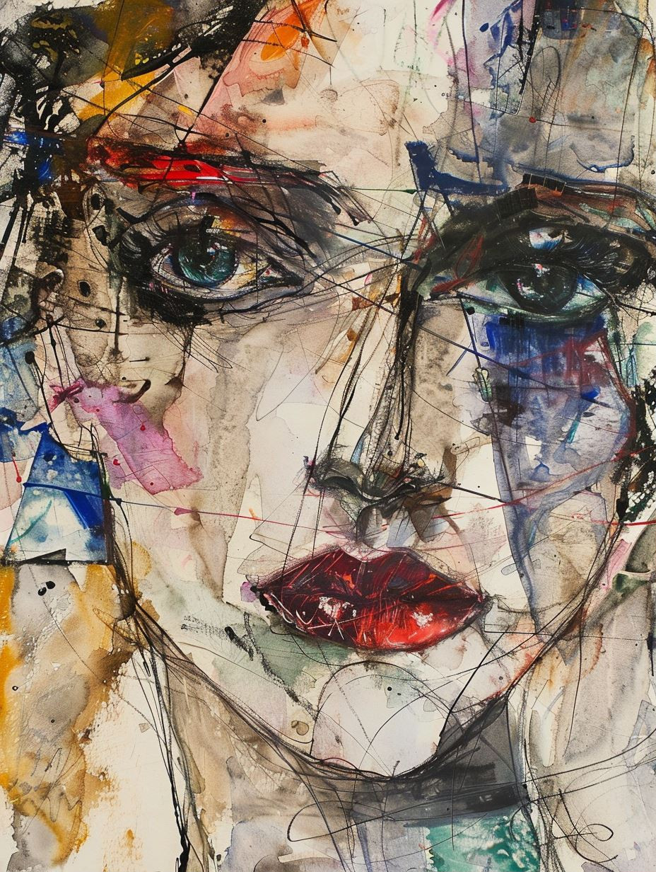 Fragmented Souls in Watercolor - Image 1