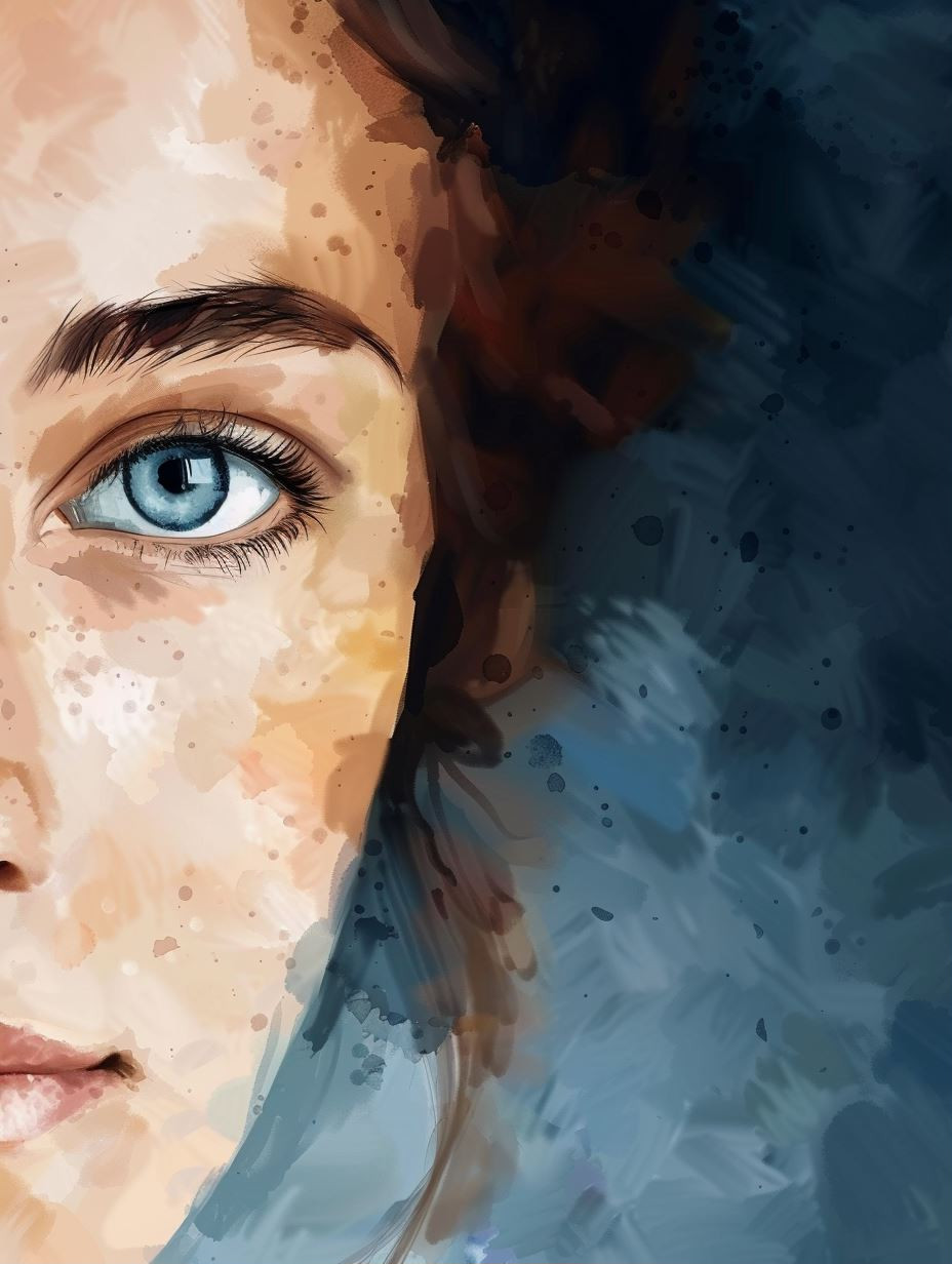 Azure Gazes: A Quadtych of Emotion - Image 1