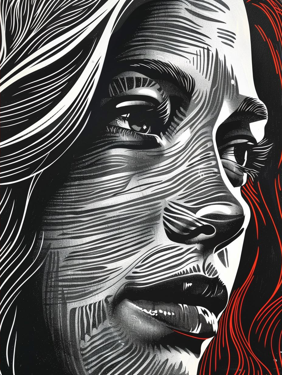 Dramatic Monochrome Linear Portraits - Image 4