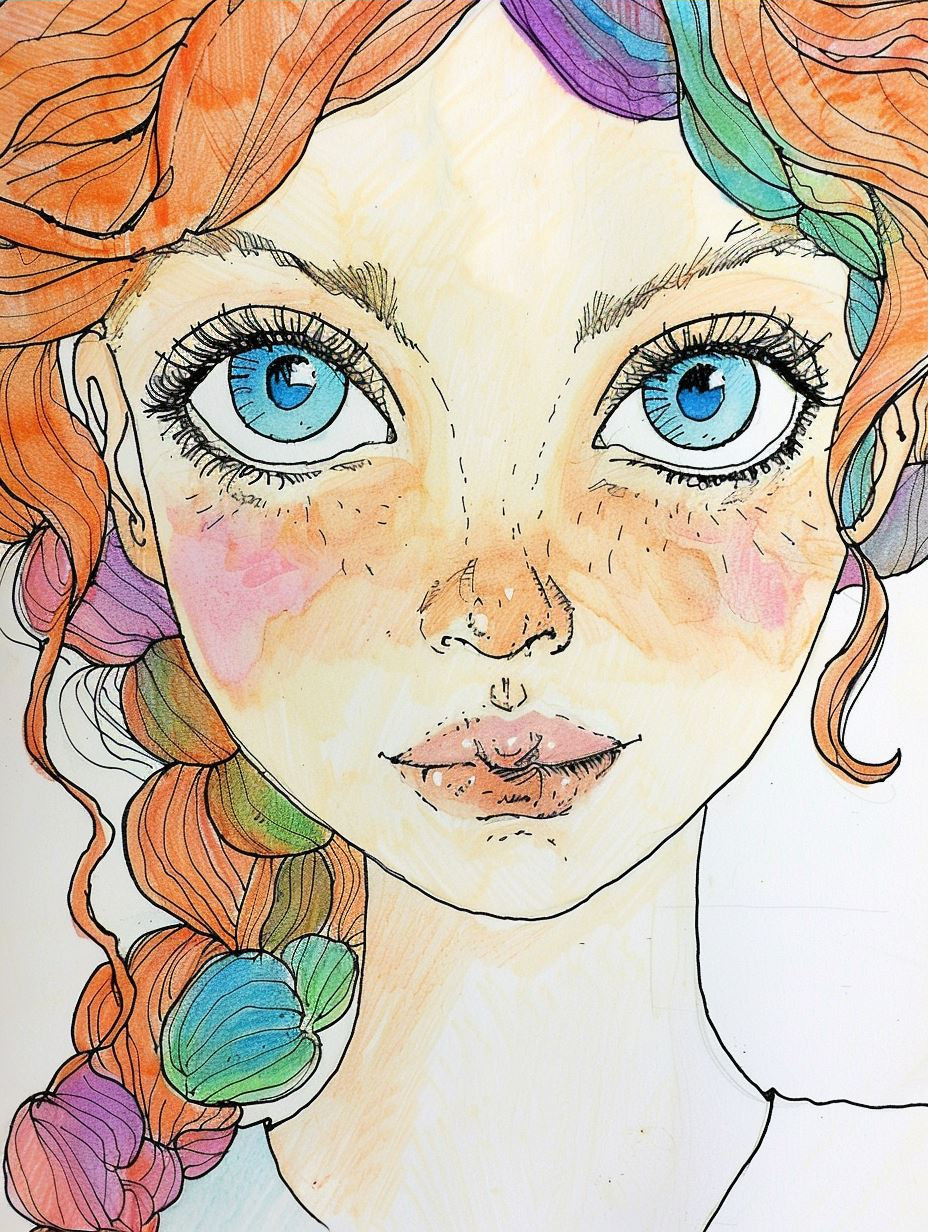 Whimsical Pastel Portrait Studies - Image 3
