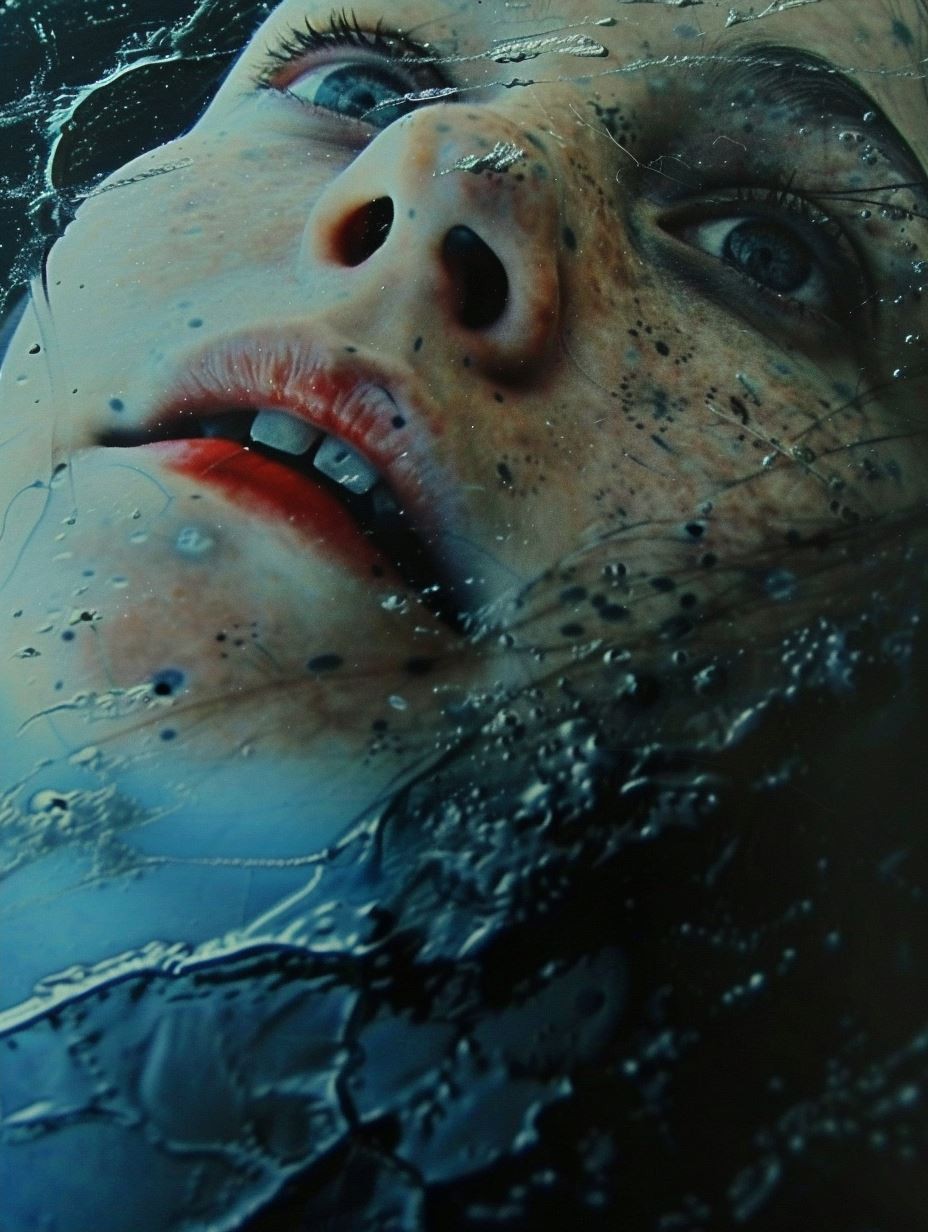 Submerged Gaze in Deep Azure - Image 2