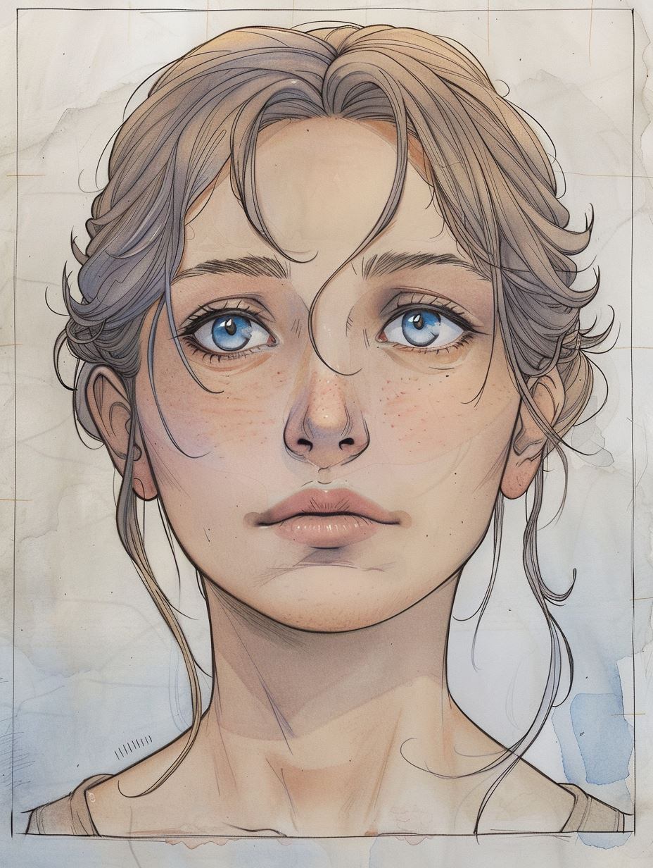 Ethereal Gaze: Digital Portrait Studies - Image 2