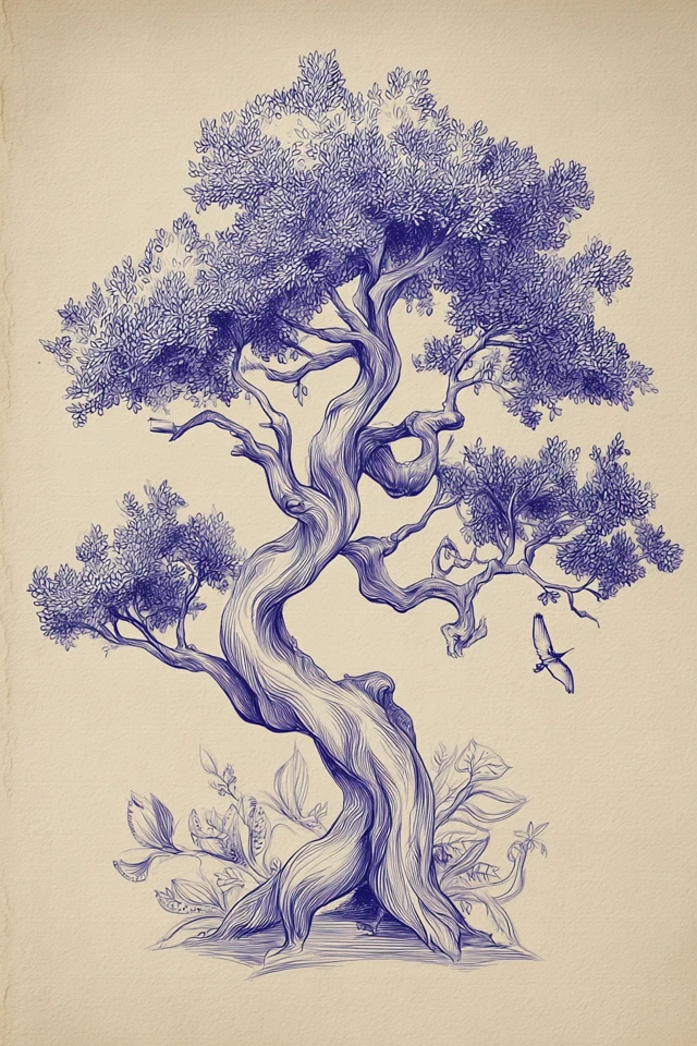 Indigo Echoes of Stillness - Image 5