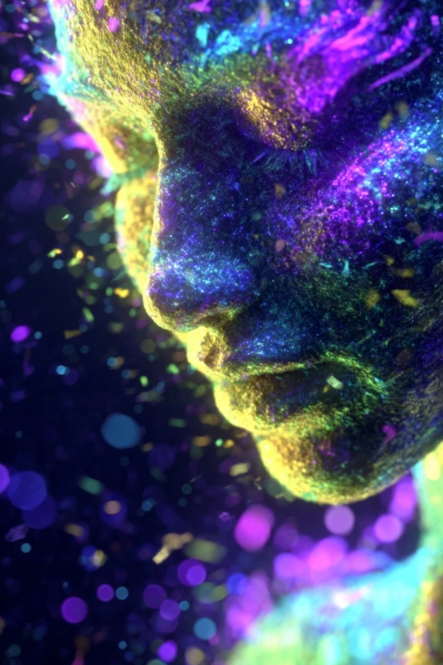 Neon Dreams in a Cosmic Realm - Image 1