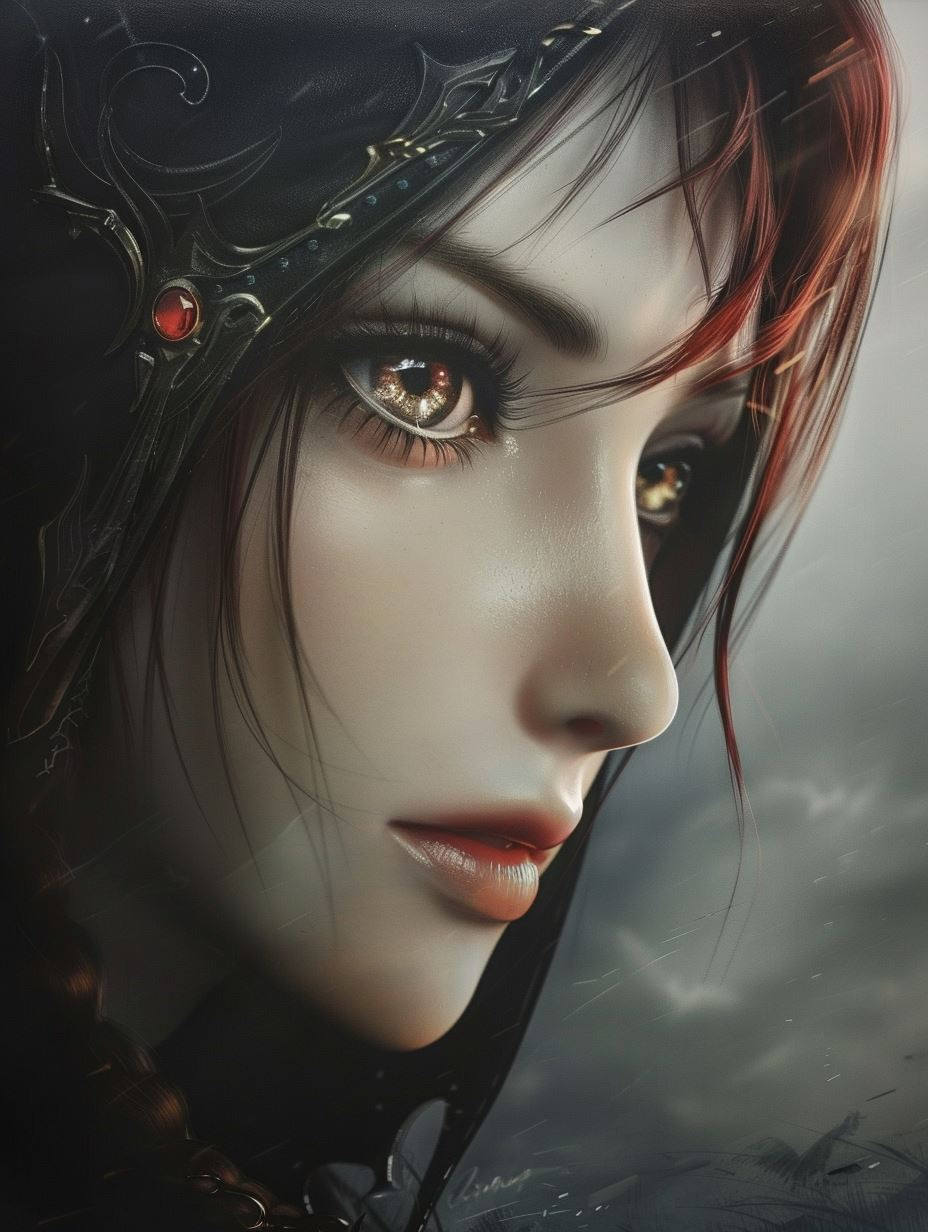 Ethereal Shadows of Gothic Beauty - Image 1