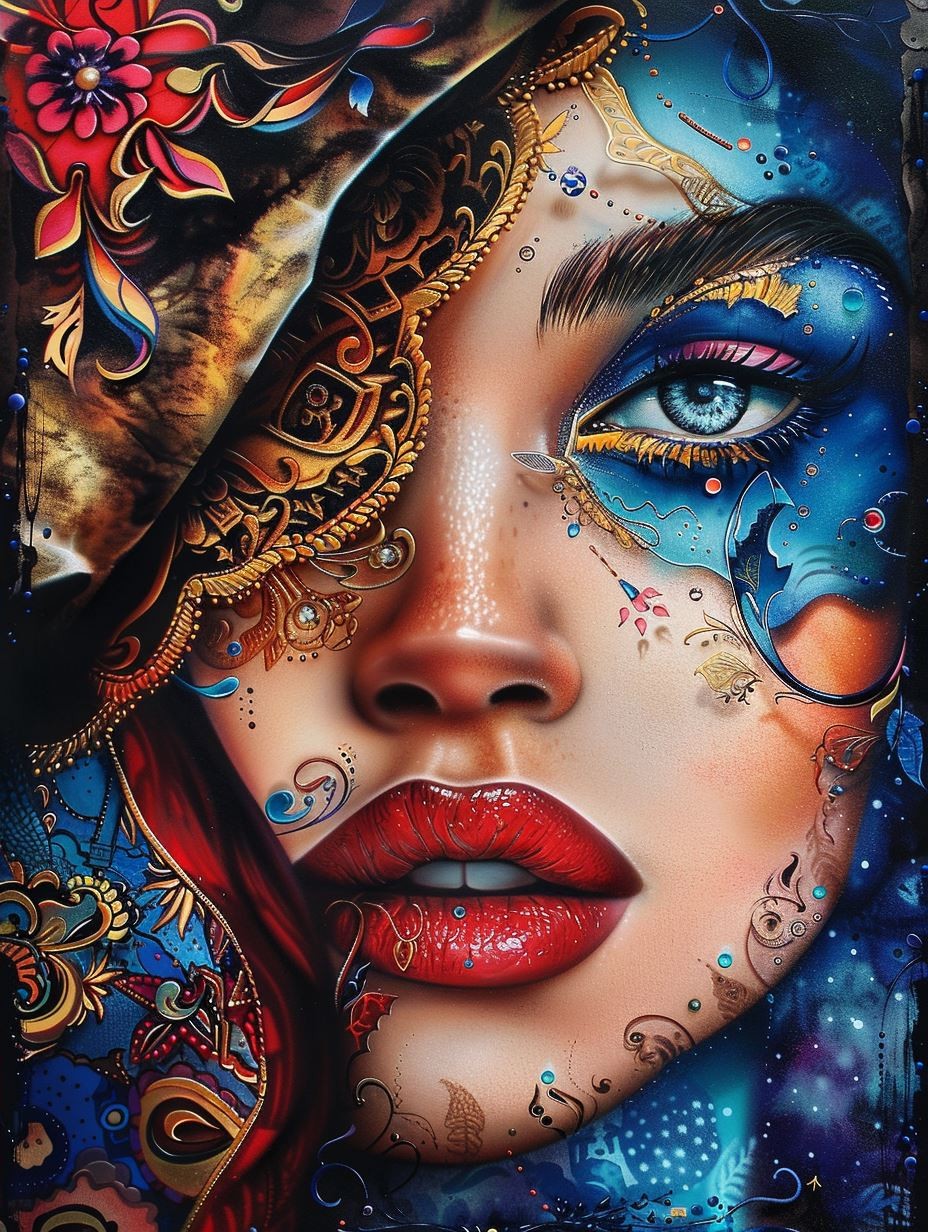 Ethereal Gilded Mystic Portrait - Image 4