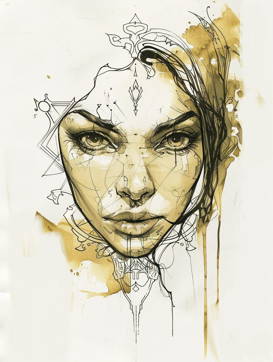 Ethereal Ink Portrait Studies - Image 3