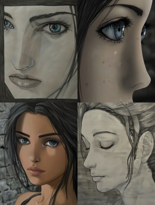 Azure Gaze Monochrome