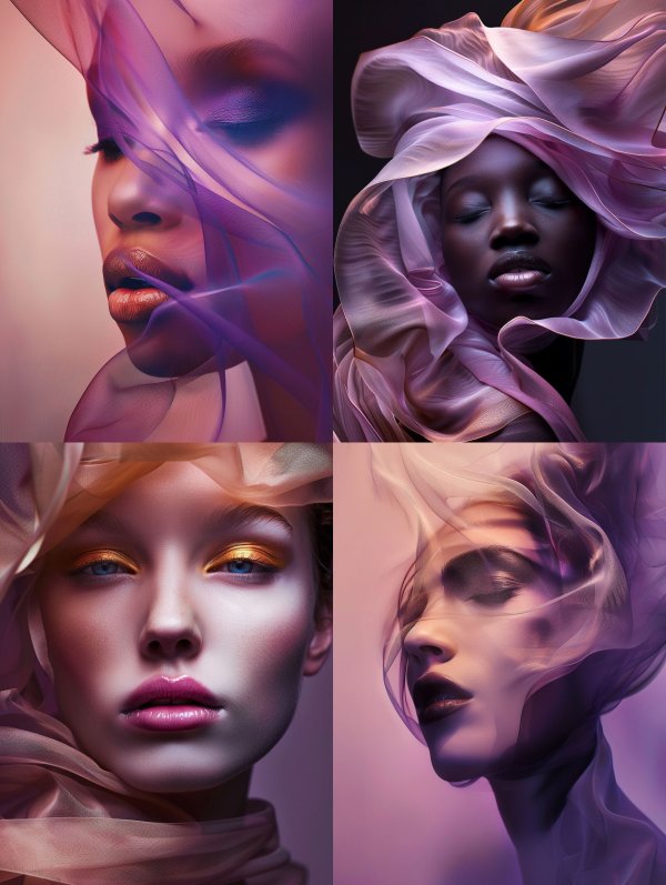 Ethereal Veils of Purple Mist