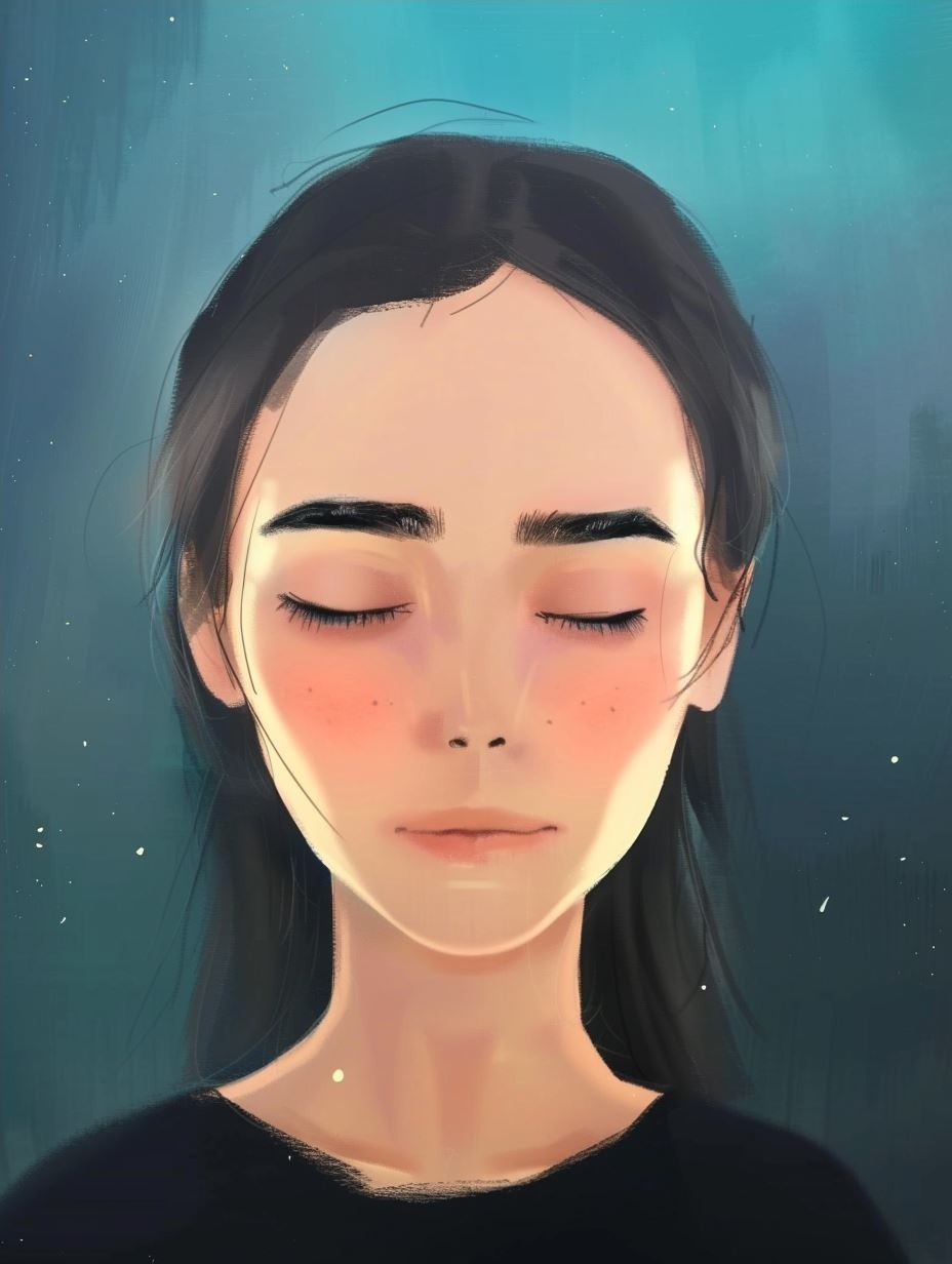 Dreamy Azure Gaze - Image 4