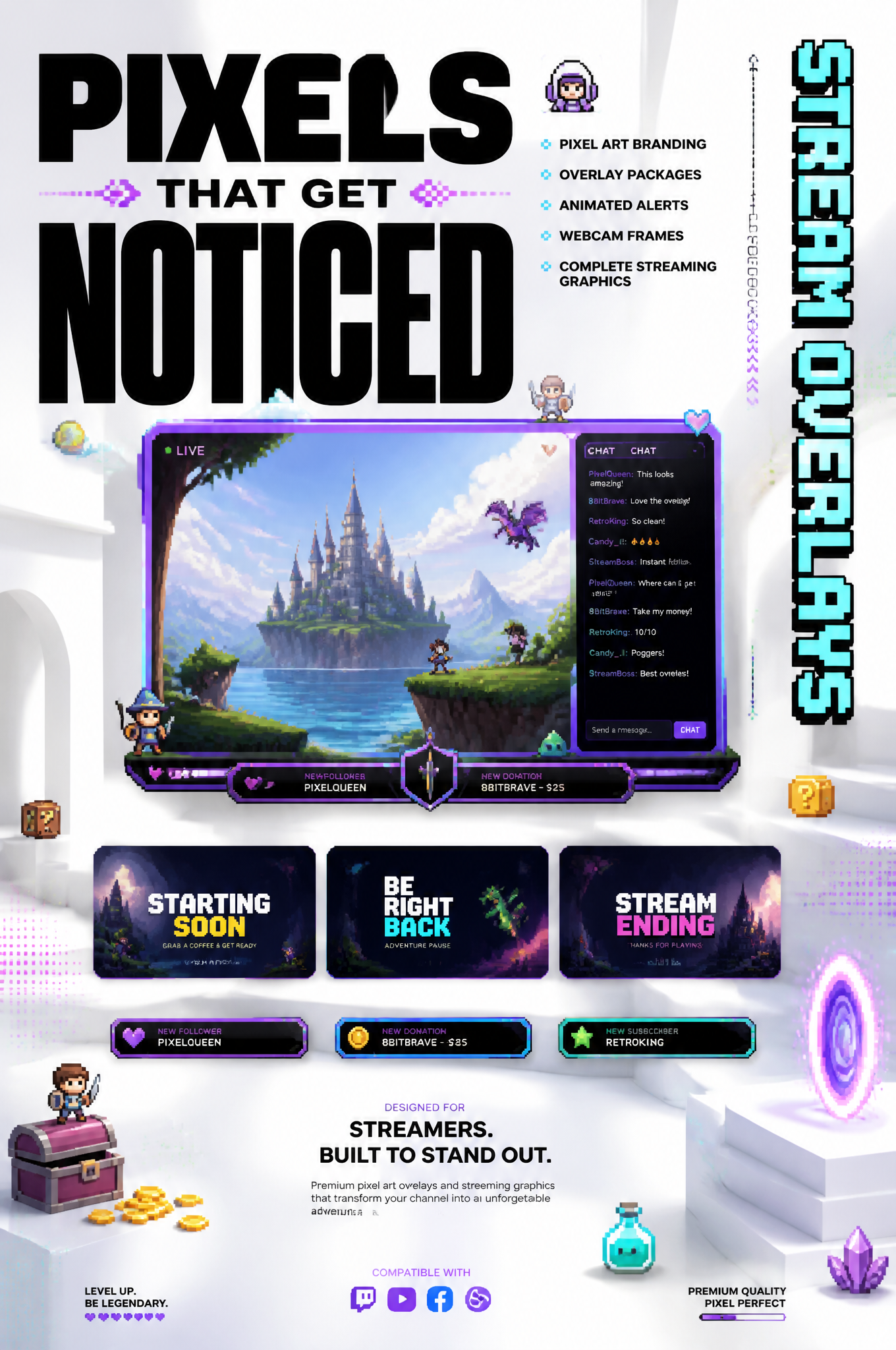 Retro Gaming Luxury Streaming Overlay Commercial