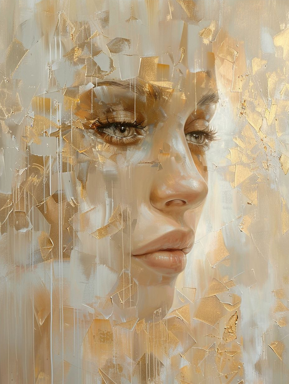 Gilded Visage of Ethereal Light - Image 4