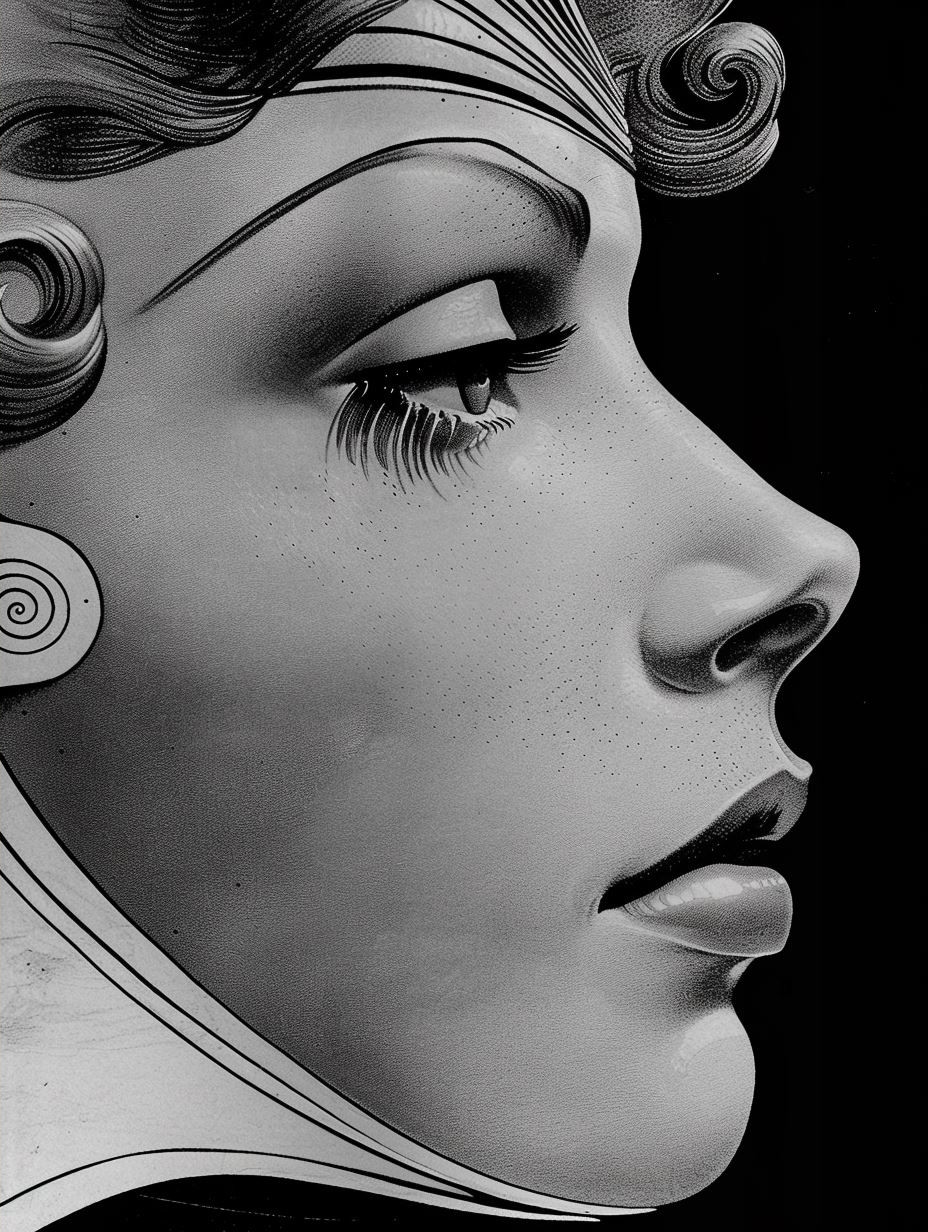 Vintage Art Deco Portraiture Study - Image 2
