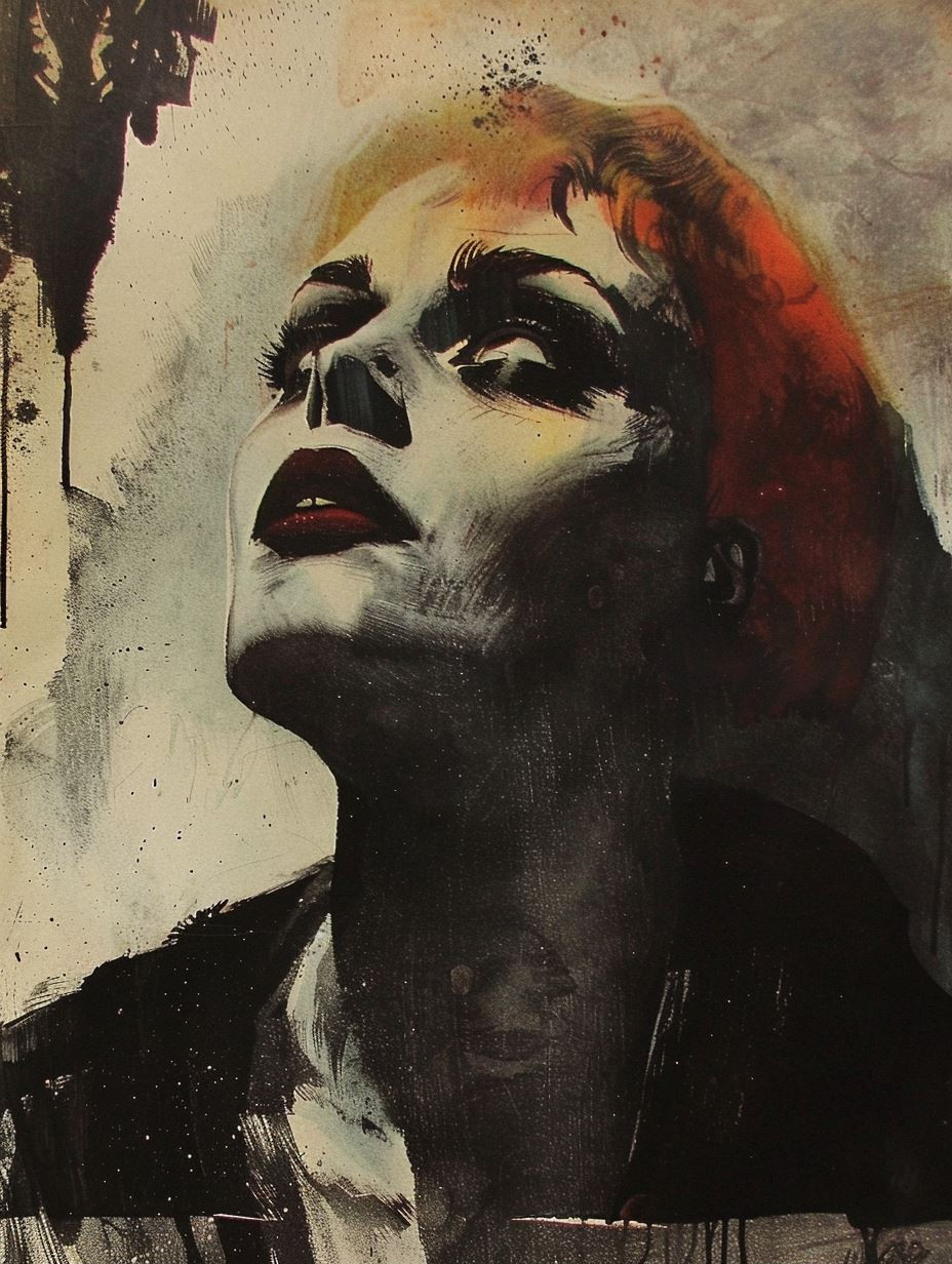 Dark Ethereal Ink Portrait - Image 2