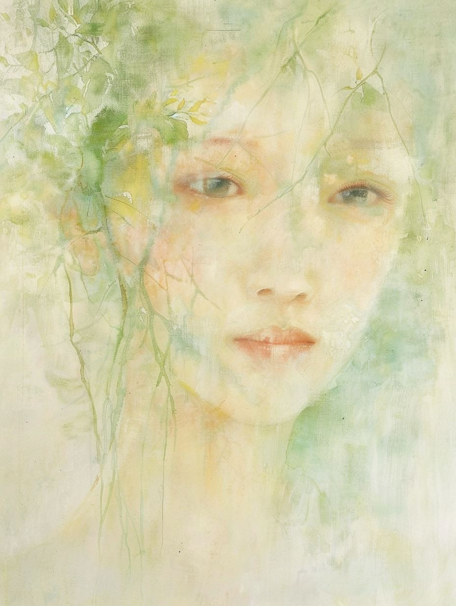 Ethereal Whispers of Pale Green - Image 3