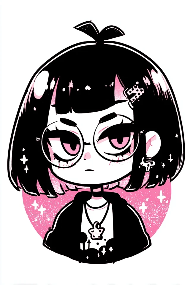 Neon Goth Chibi - Image 1