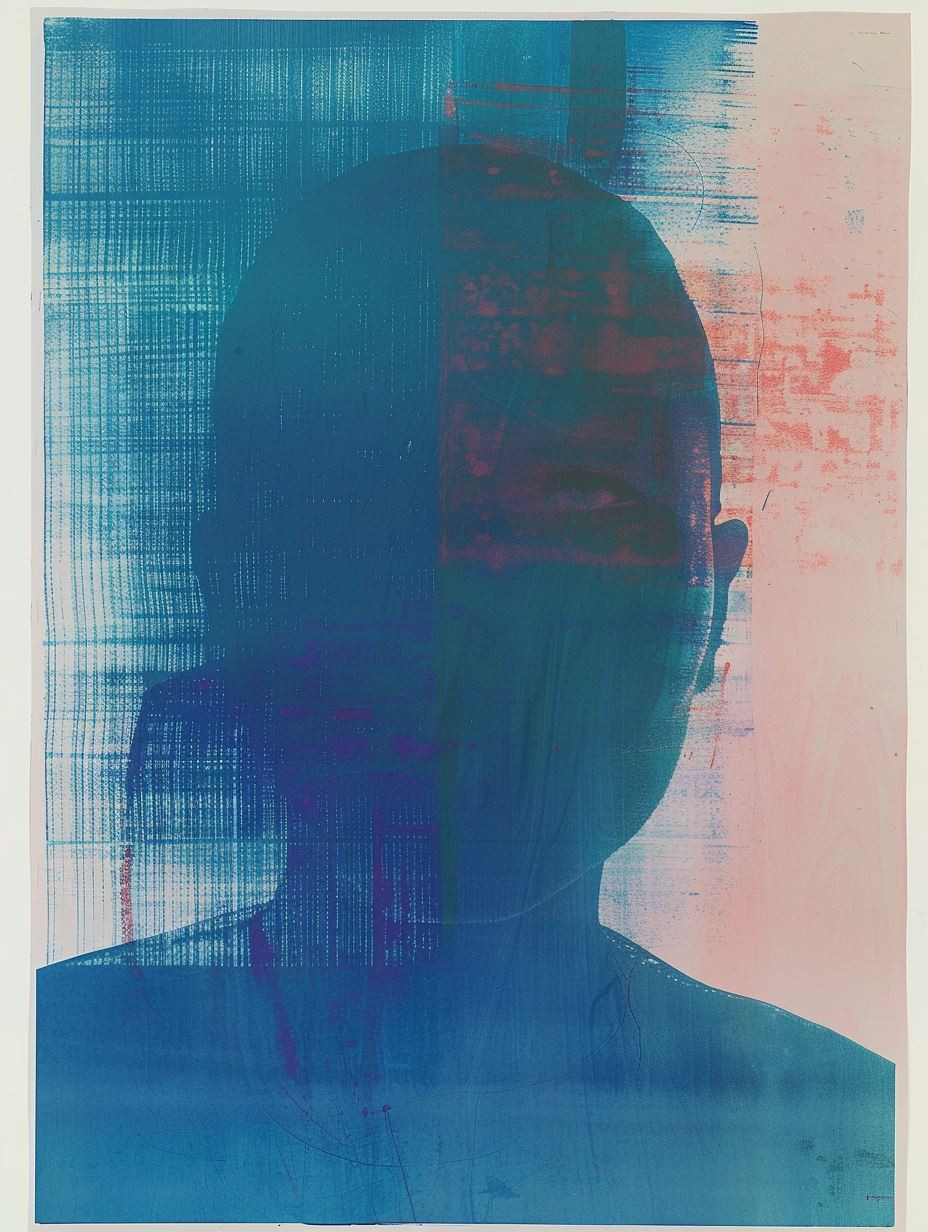 Ethereal Blue Glitch Portraits - Image 2