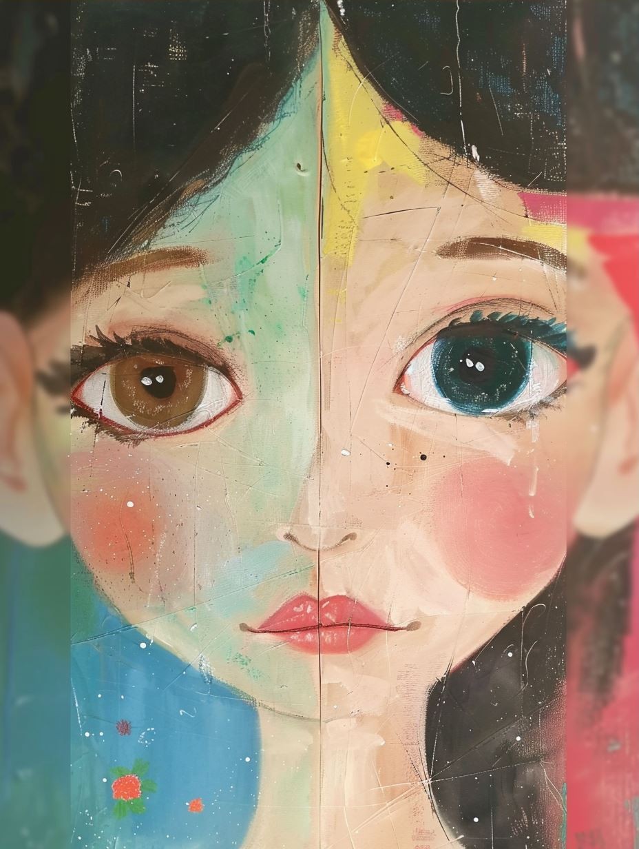 Whimsical Pastel Portrait Art - Image 3