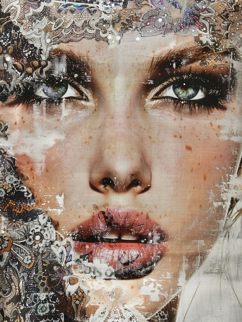 Fragmented Beauty in Mixed Media - Image 1