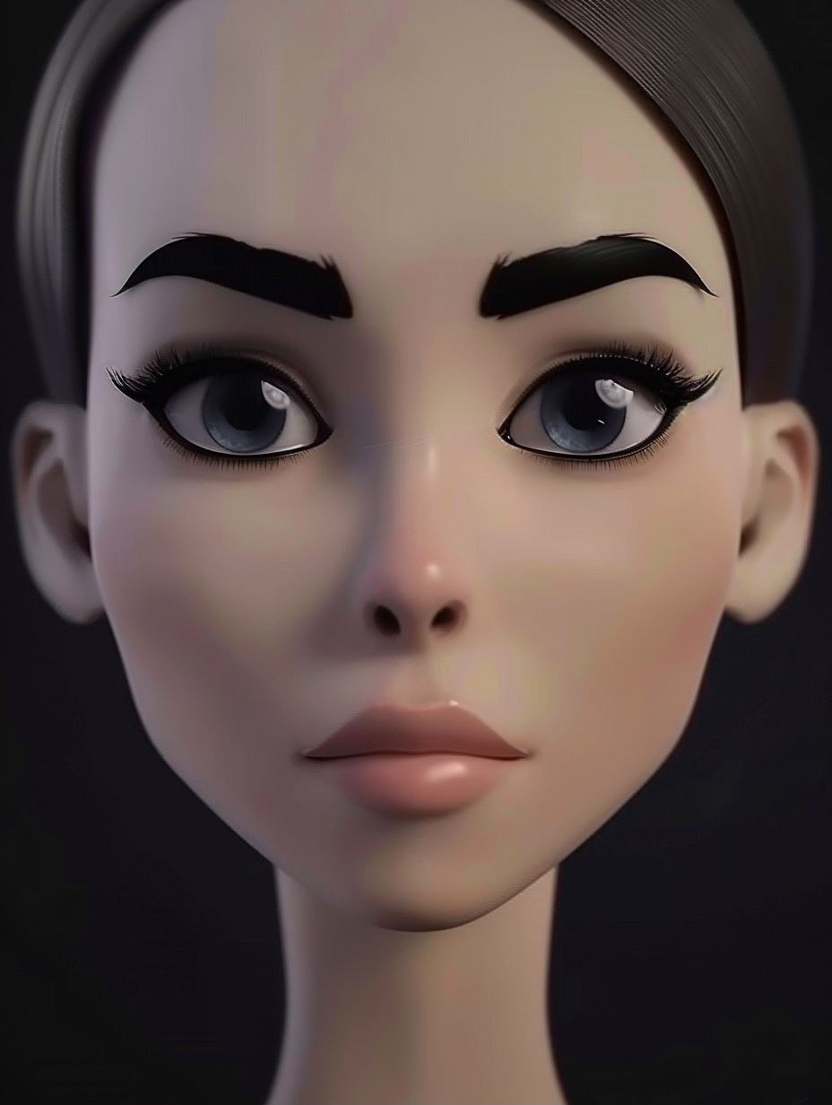 Hyper Realistic Digital Doll Portrait