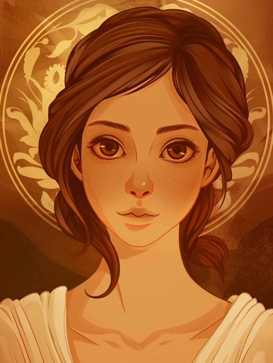 Golden Hues of Feminine Grace - Image 1