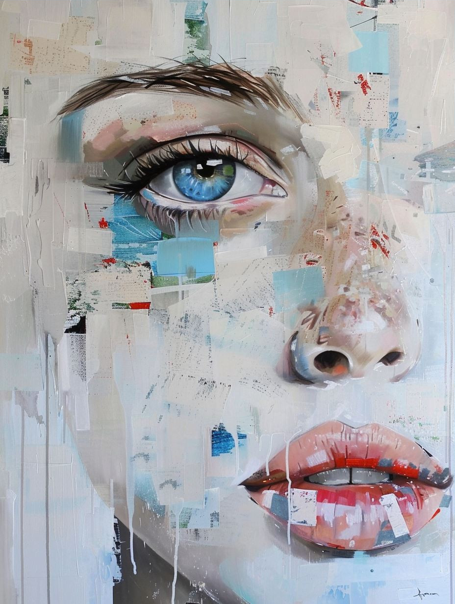 Fragmented Gaze: A Study in Blue - Image 3