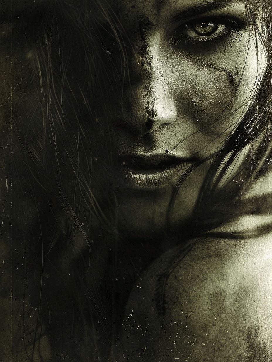 Gritty Cinematic Shadow Portrait