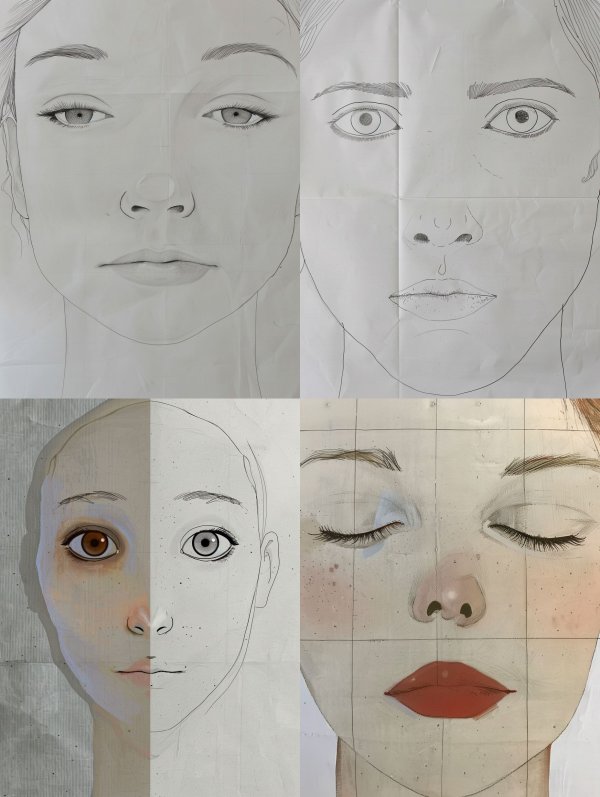 Evolution of a Portrait Sketch