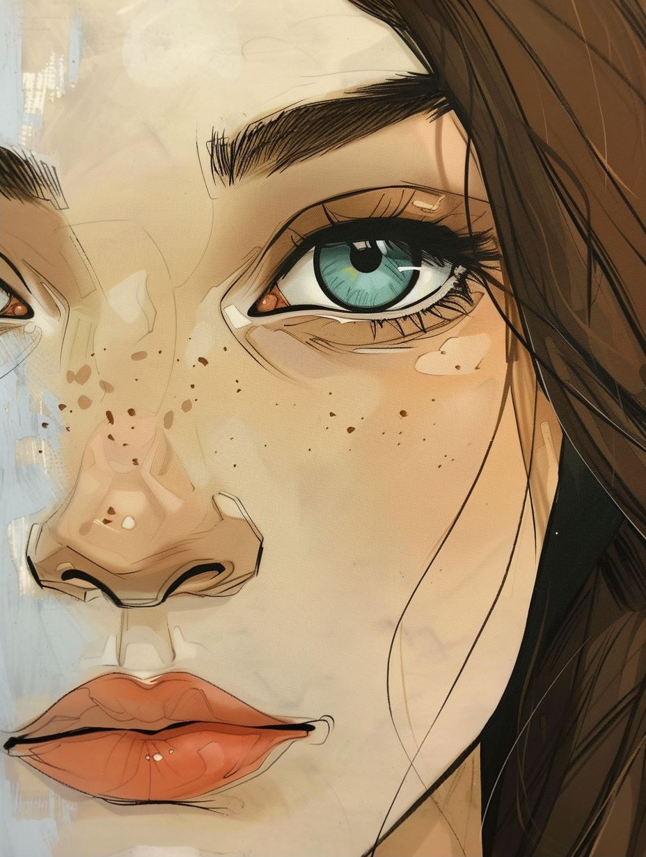 Modern Digital Portrait Study - Image 2