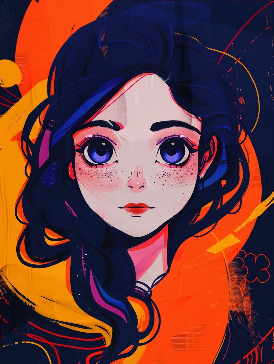Neon Twilight Digital Portrait - Image 4
