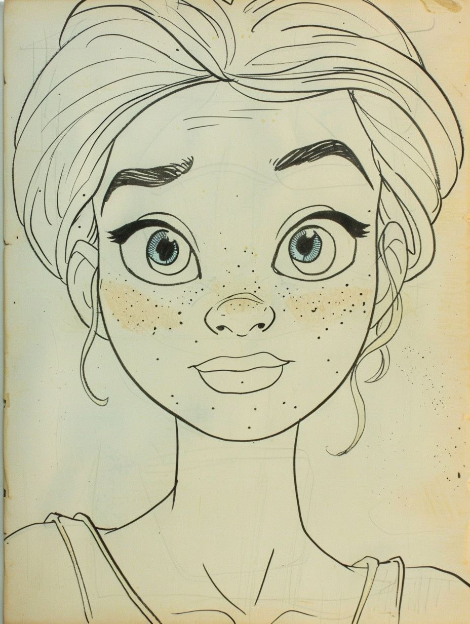 Vintage Ink Portrait Sketch - Image 3