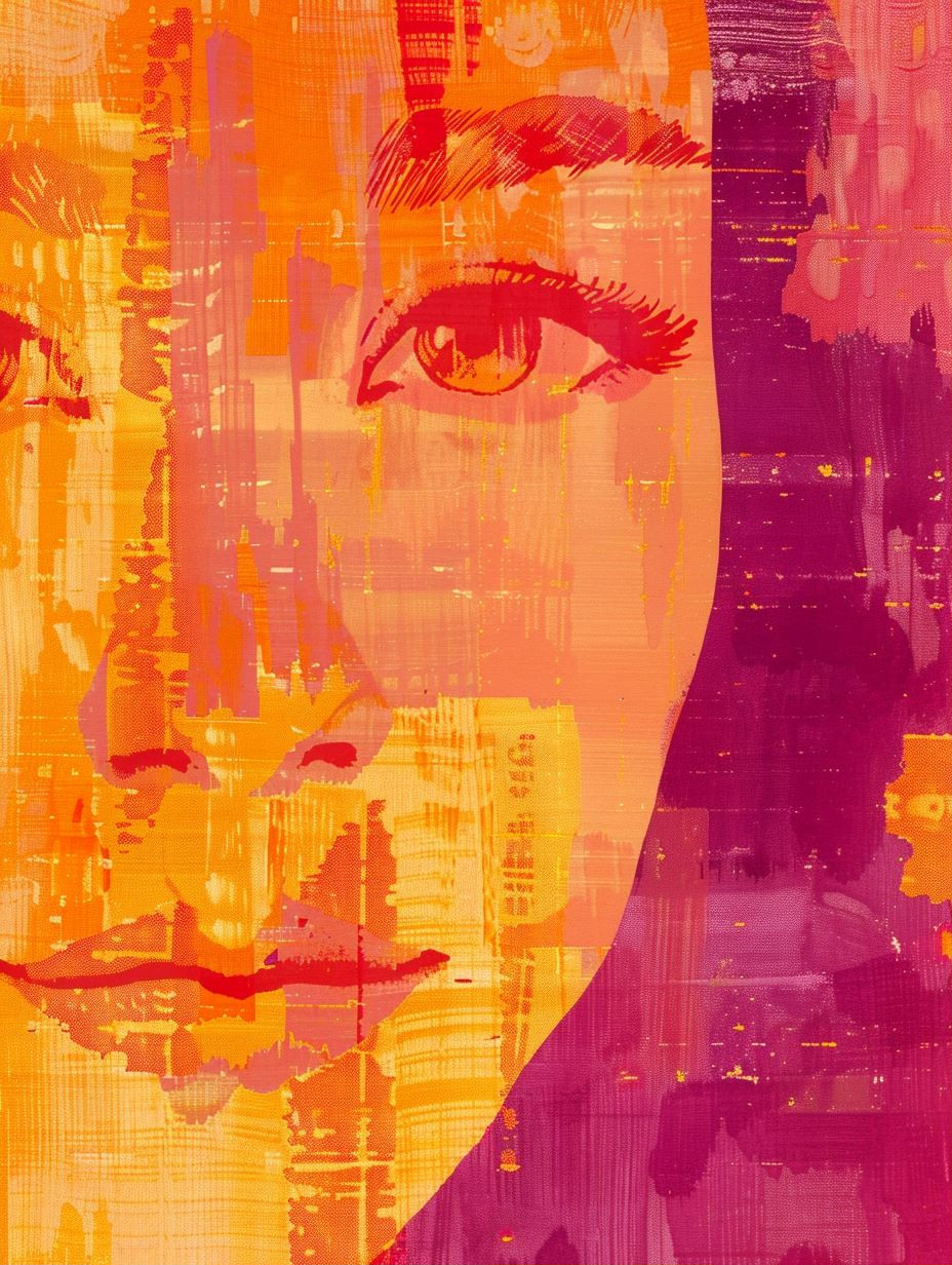 Vibrant Abstract Portrait Grid - Image 1