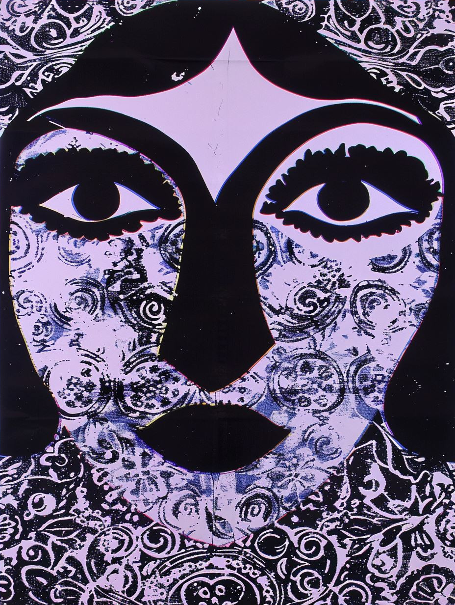 Psychedelic Neon Portrait Collage - Image 4