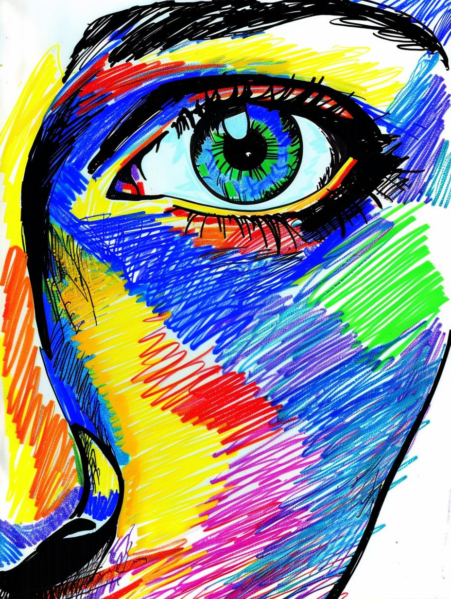 Neon Prism Portrait Art - Image 2