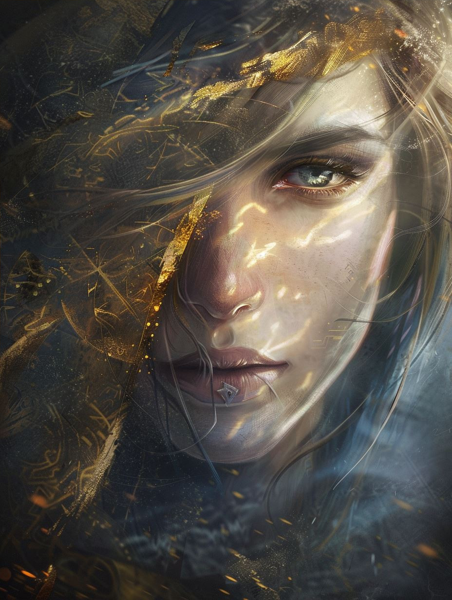 Gilded Dust and Ethereal Gaze - Image 4