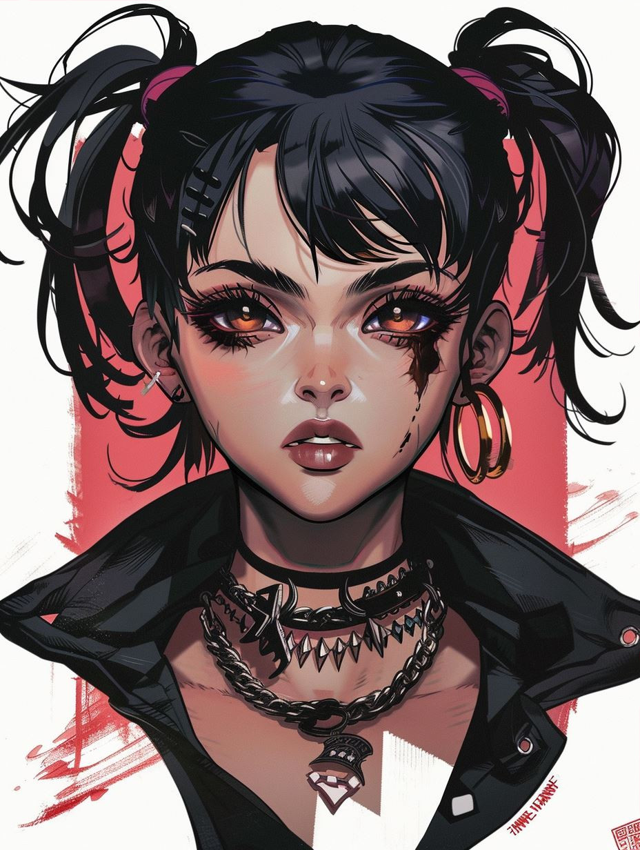 Crimson Gaze Cyberpunk Noir - Image 3