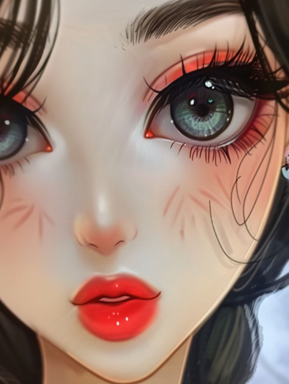 Azure Gaze Ethereal Portrait - Image 2