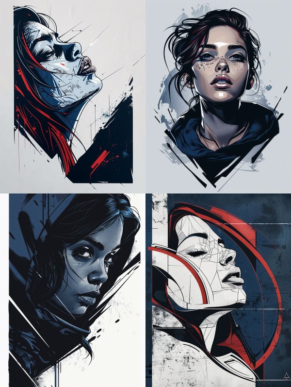 Abstract Cybernetic Portrait Studies