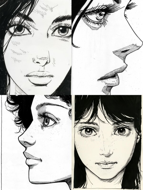 Ink Visions: Four Manga Portraits