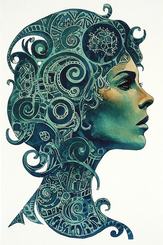 Azure Dream Spirals - Image 1