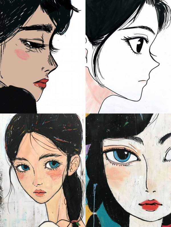 Ethereal Modern Anime Portraits