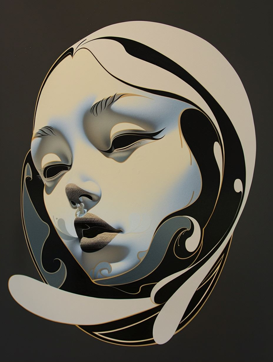 Ethereal Noir Art Nouveau Portraits - Image 2