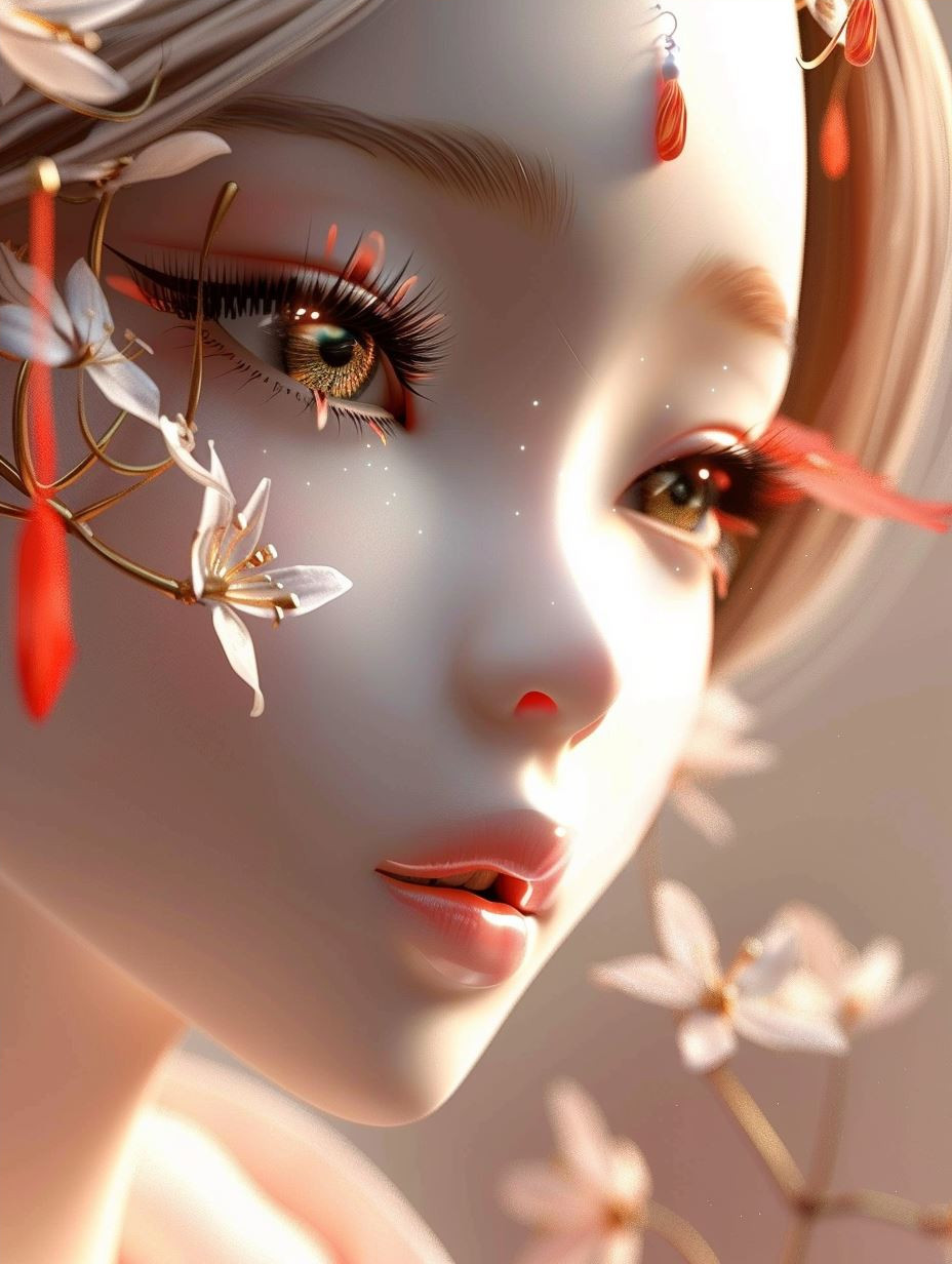 Ethereal Bloom Porcelain Beauty - Image 4