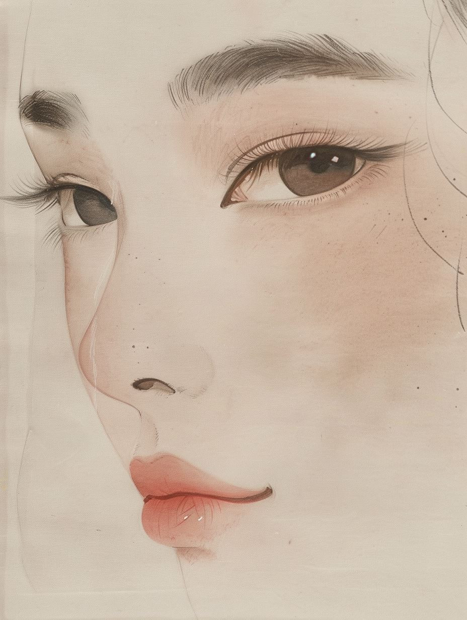 Ethereal Soft Charcoal Portrait