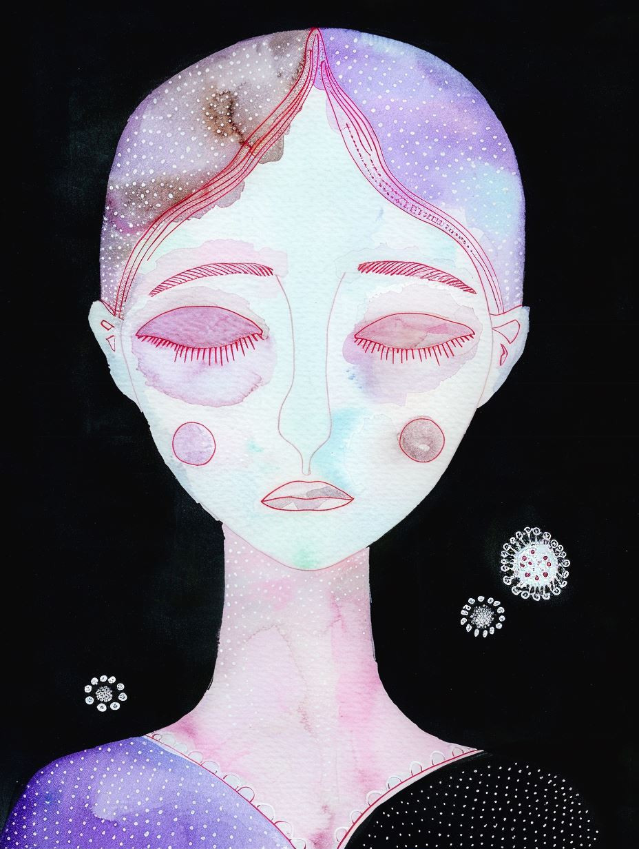 Ethereal Dreams in Purple Hues - Image 1