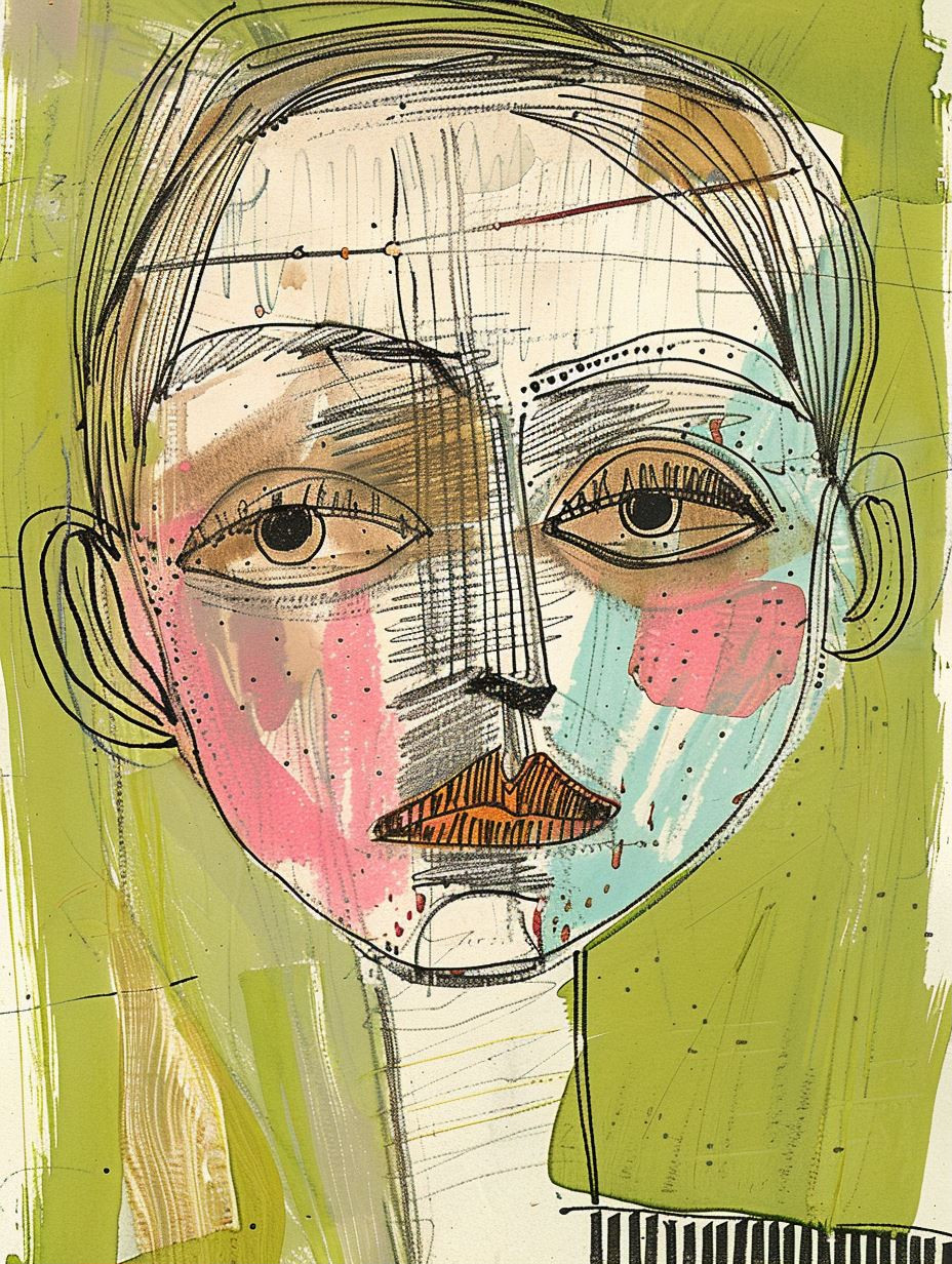 Fragmented Faces: A Study in Line - Image 1