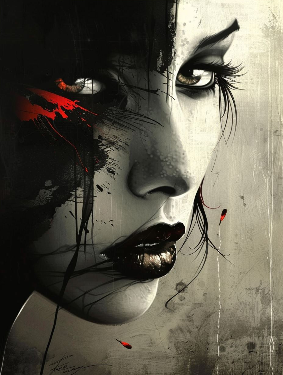 Dark Gothic Crimson Elegance - Image 4